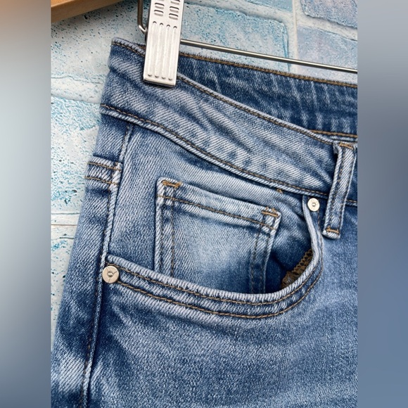 BAYEAS High -Rise Wide Leg Jeans with Frayed Hem size 28 - Picture 5 of 9